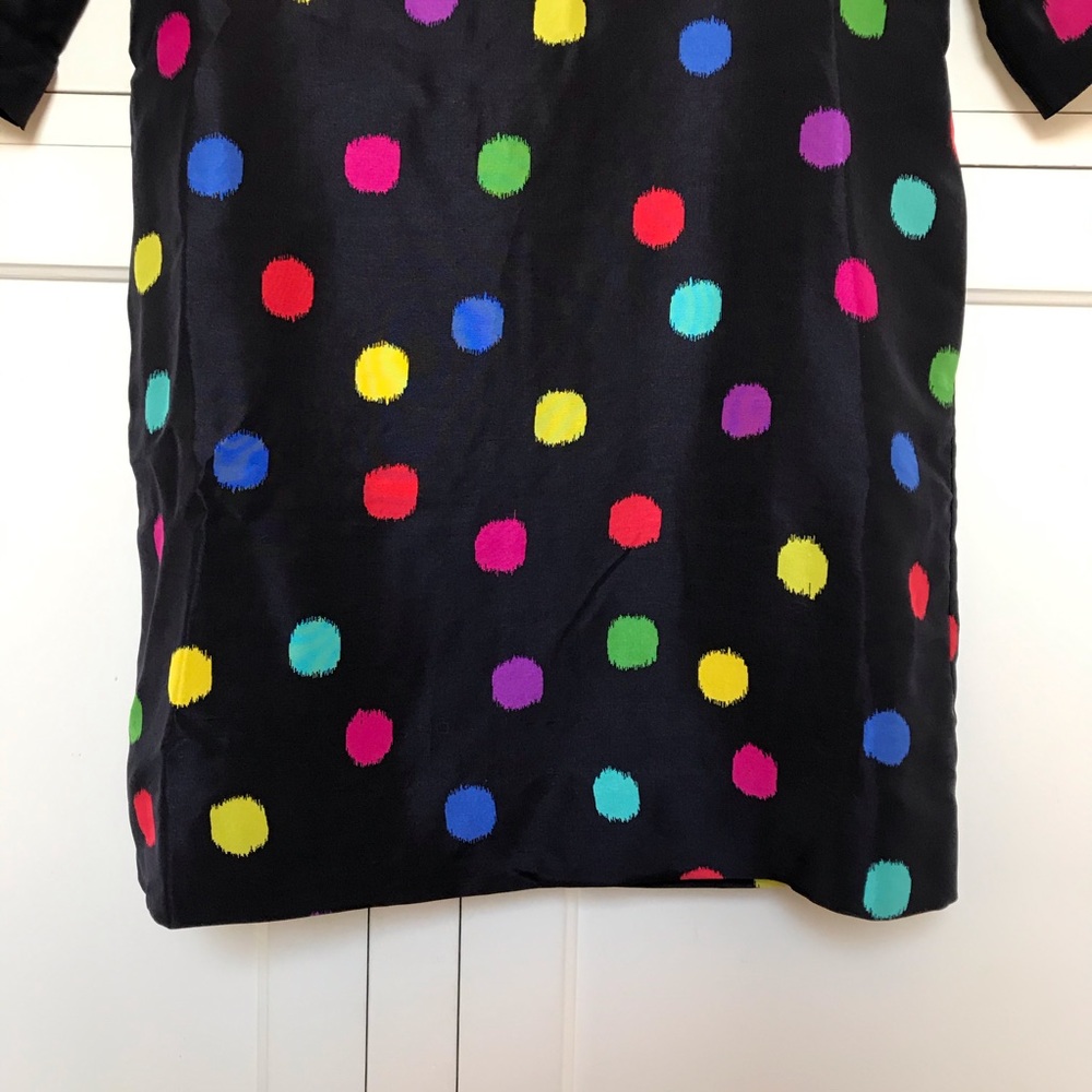 KATE SPADE Silk Belina Polka Dot Shift Dress 4 - Picture 9 of 16